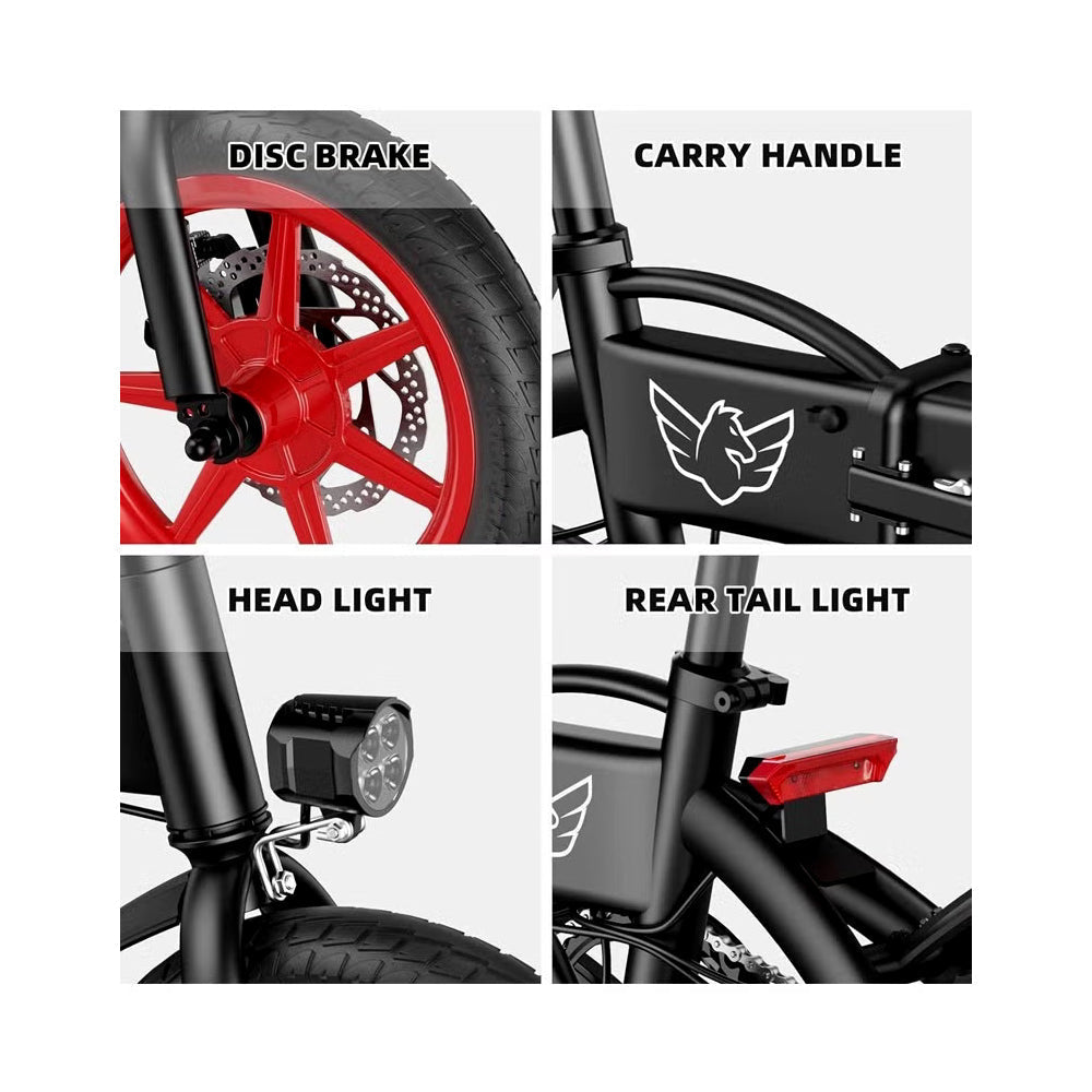 Wind Horse C19 Folding Electric Bike — 1-Year Warranty Included