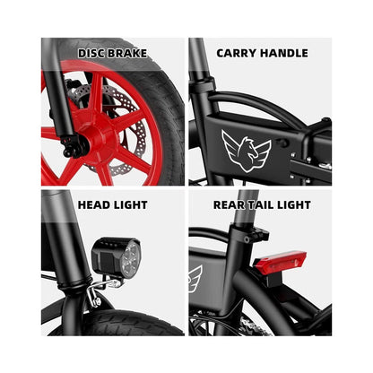 Wind Horse C19 Folding Electric Bike — 1-Year Warranty Included