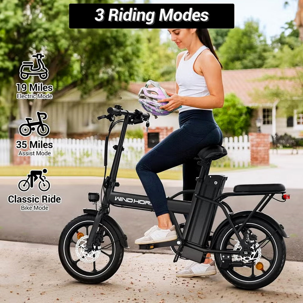 Wind Horse W2A Electric Scooter — 350W Motor, Up to 30 km Range, 35 km/h Top Speed