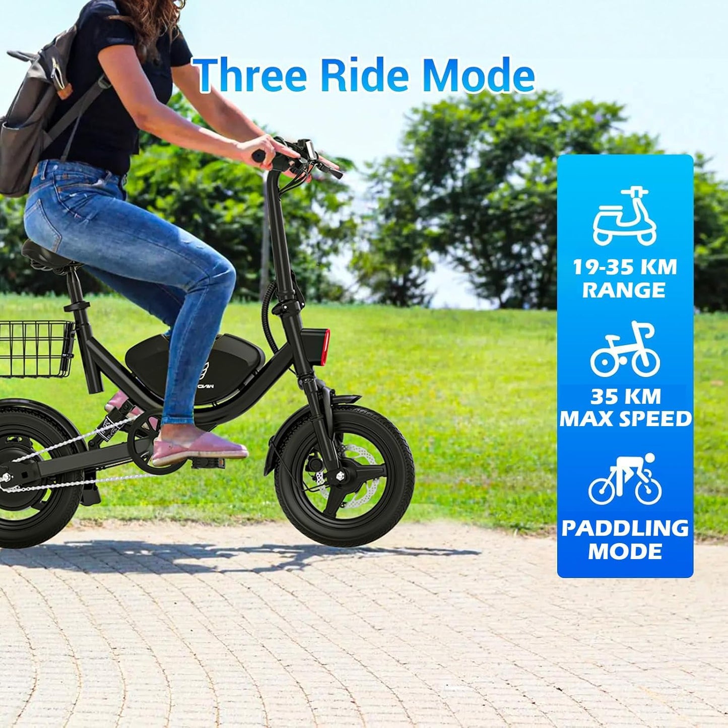 Wind Horse 500 W trottinette électrique - autonomie de 25-35 km, vitesse maximale de 35 km/h, W3