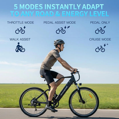 Wind Horse Urban Electric Bike - White, F3