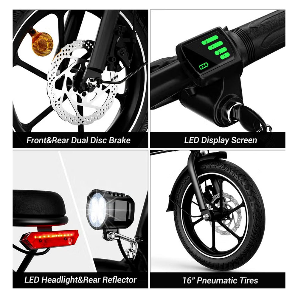 Wind Horse W2A Electric Scooter — 350W Motor, Up to 30 km Range, 35 km/h Top Speed