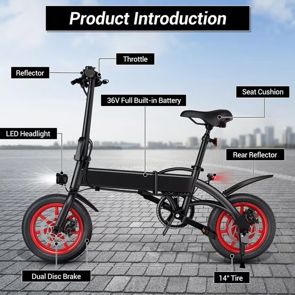 Wind Horse C19 Folding Electric Bike — 1-Year Warranty Included