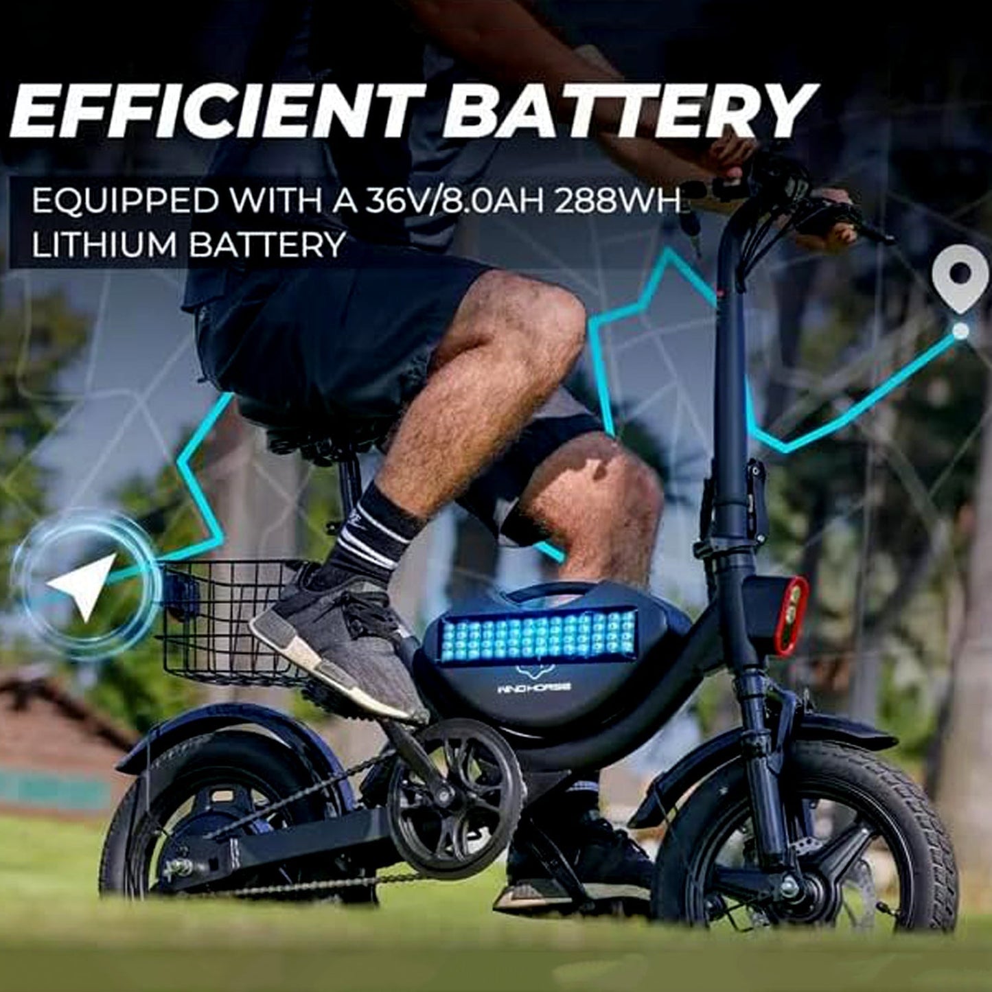 Wind Horse 500 W trottinette électrique - autonomie de 25-35 km, vitesse maximale de 35 km/h, W3