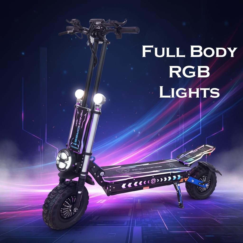 Wind Horse 3000W Dual-Motor Electric Scooter – 120 km Range, 85 km/h Top Speed – H3 Model